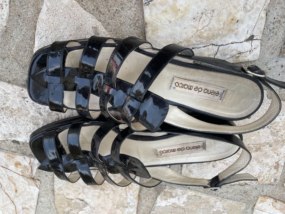 Italienische Lack Sandalen gr. 41 schwarz in Kerpen