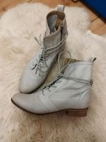 Oxmox Echtleder Stiefeletten Schnürschuhe beige Leder Gr. 38 Bayern - Trebgast Vorschau