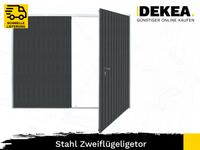 Garagentor Zweiflügelig 2500 x 2100 mm Anthrazit Isoliert Stahltorweiflügelige Hoftor | Tor nach Maß Garagentor Konfigurator | Drehtor für DDR Garage Carport Dresden - Wilsdruffer Vorstadt/Seevorstadt-West Vorschau