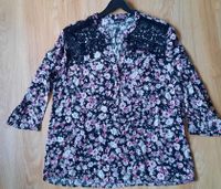 Bluse Tunika schwarz pink rosa Blumen Spitze 44 Schleswig-Holstein - Bargteheide Vorschau