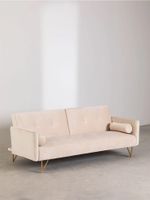 Schlafsofa Samt Beige Baden-Württemberg - Pfullingen Vorschau