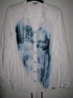 Gina Laura - weiße Crash Langarm Bluse - Gr. XL - Pailletten Rheinland-Pfalz - Remagen Vorschau