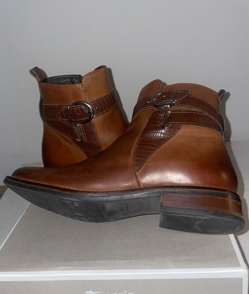 Stiefelette Chelsea Boot Braun Echtleder 39 in Hamburg