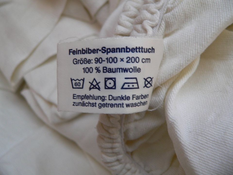 Spannbetttücher Jersey Baumwolle Feinbiber beige in Binzen