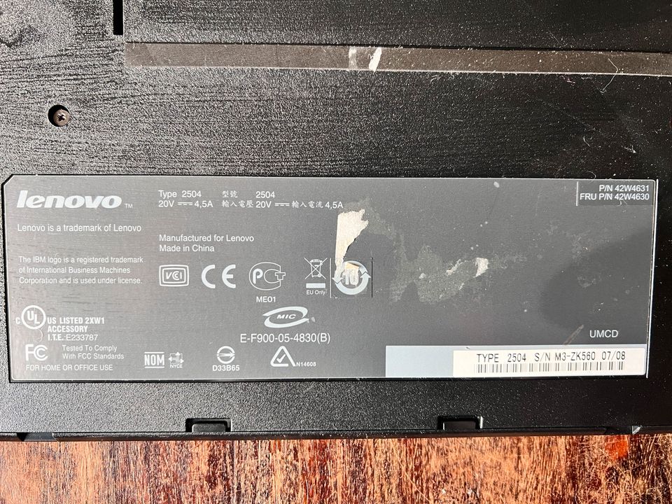 Lenovo Thinkpad Port Replicator 2504 Docking Station in Erkner