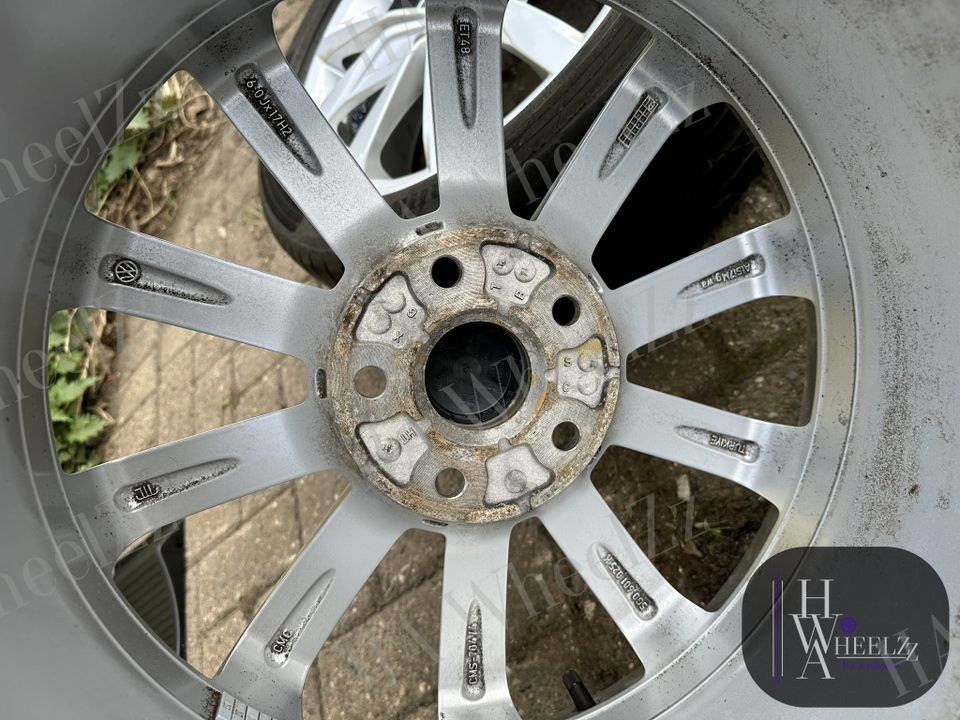 NEUWERTIGE ALUFELGEN ➡️ 4x 17 ZOLL SOMMERRÄDER ORIGINAL VW Golf 7 VII 6 VI DIJON 5G0601025K 5x112➡️Plus Felgen Sportsvan Skoda Octavia 5E Seat Leon 5F 205/50 R17 Continental Reifen Sommerreifen Sommer in Bünde