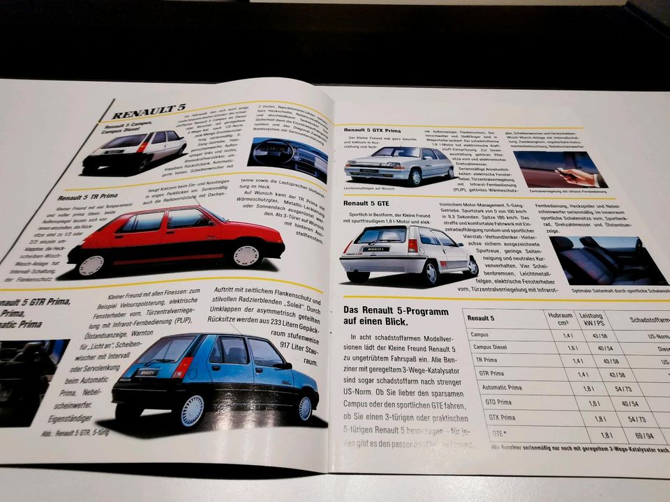 Renault Programm Übersicht 1990, Prospekt in Gera