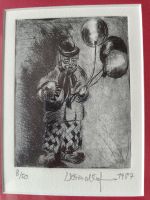 Radierung 8/50 CLOWN von Ellen Wörsdörfer 11x15cm Mitte - Gesundbrunnen Vorschau