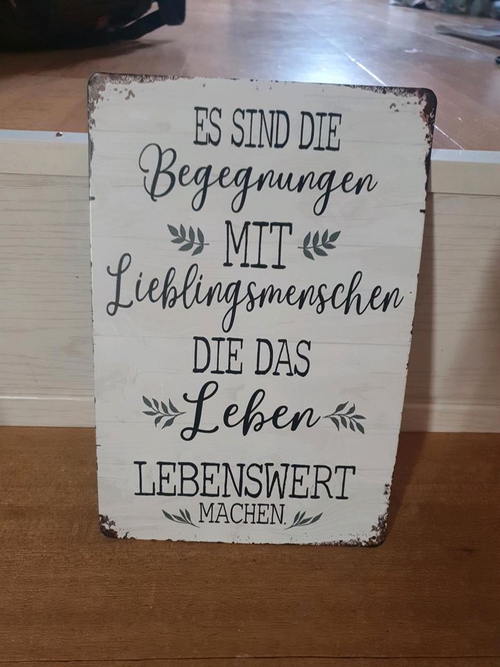 Blechschiöd Spruch / Deko Leben Lieblingsmenschen in Nordrhein