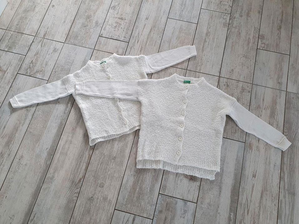 BENETTON*Strickjacke*Mädchen*wollweiß*110/116 in Kiel