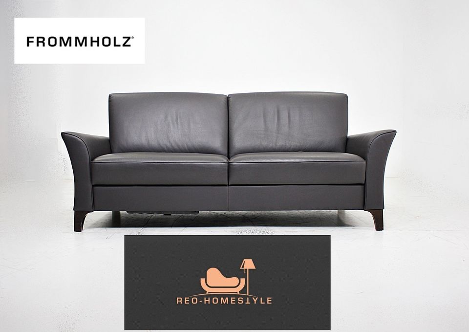 Frommholz 1646 Designer Sofa Leder Funktion Couch D.Braun in Lage