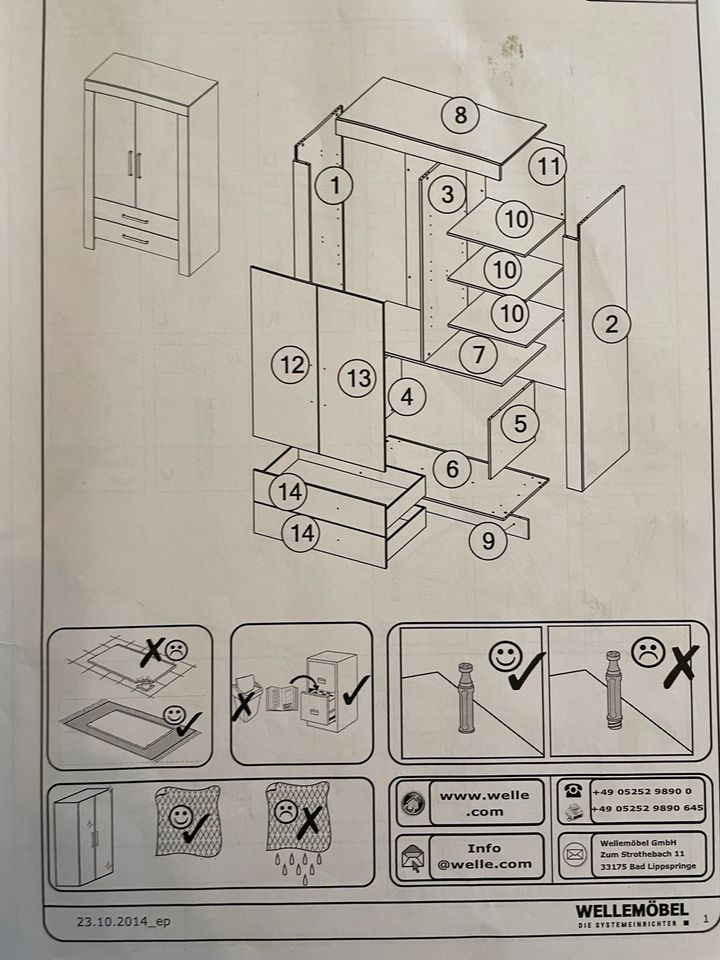 Babyzimmer / Kinderzimmer / Wickelkommode/ Schrank / Bett in Binzen