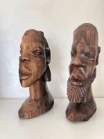 Afrikanische Holzbüsten, Frau + Mann Holzschnitzerei, Hartholz Saarland - Saarwellingen Vorschau