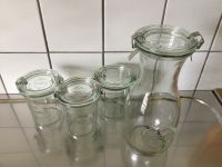 Weck-Glasflasche u. 3 kl. Weck-Einmachgläser, Marmeladengläser Nordrhein-Westfalen - Neuss Vorschau