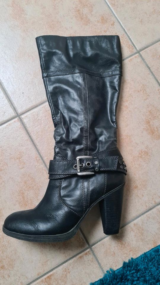 Stiefel Größe 37 schwarz grün in Pirmasens