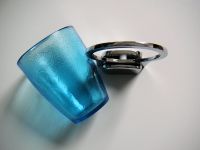 Halter mit Zahnputzbecher Glas blau Chrom / Edelstahl ? Nordrhein-Westfalen - Petershagen Vorschau