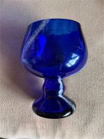 Vase  blau mit weiß aus Glas - handgemacht Baden-Württemberg - Denkendorf Vorschau