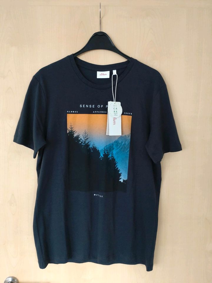 T Shirt s'Oliver Gr S dunkelblau Neu mit Etikett in Kastellaun