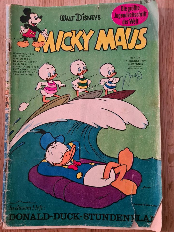 Micky Maus Heft 34 1969 in Bad Vilbel