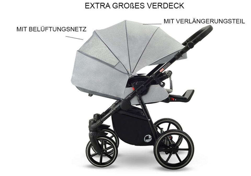 KOMBI-KINDERWAGEN / Buggy 3 in1 mit Sitz und AUTOSCHALE in Burghausen