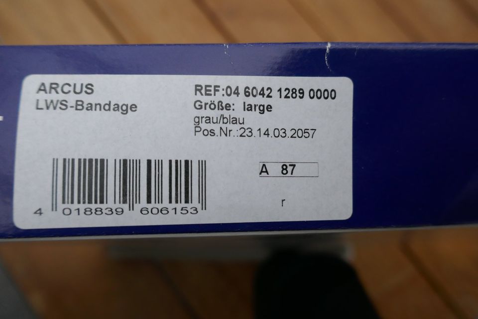 Elastische LWS Bandage mit positionierbarer Rückenpelotte - Large in Wehringen