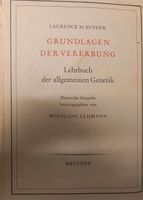 L.H.Snyder GRUNDLAGEN DER VERERBUNG - LEHRBUCH ALLGEMEINE GENETIK Baden-Württemberg - Hockenheim Vorschau