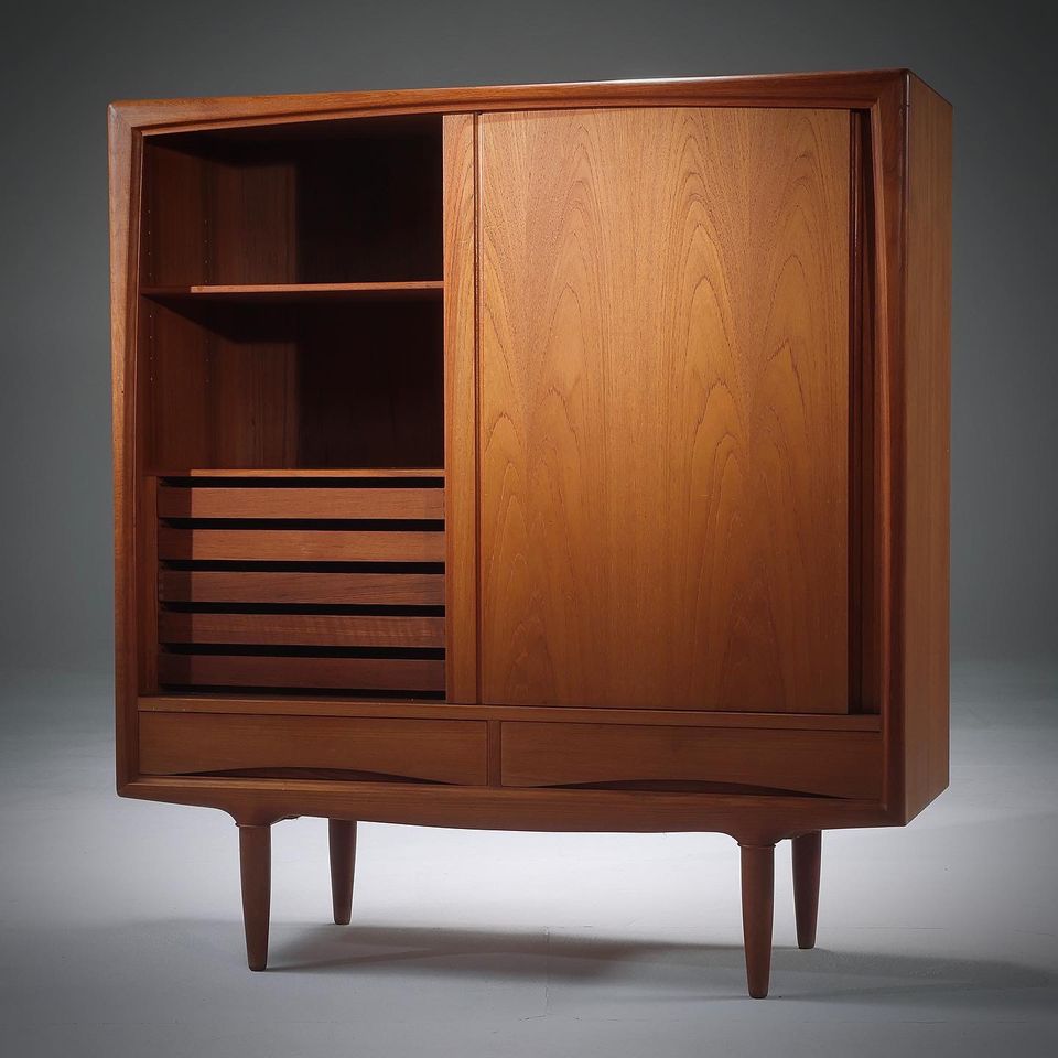 Vintage Mid-Century Teak Highboard / Sideboard | Axel Christensen für ACO Møbler | Designklassiker in Düsseldorf