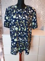 True Vintage Bluse Hemd dk blau Blumen 40/42 Brandenburg - Leegebruch Vorschau