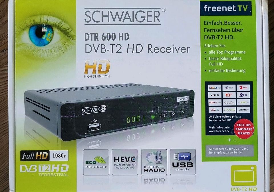 Schwaiger DTR 600 HD DVB-T2 HD Receiver in Schwerin - Görries | TV Receiver  gebraucht kaufen | eBay Kleinanzeigen ist jetzt Kleinanzeigen