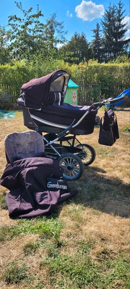 Emmaljunga Kinderwagen + Buggyaufsatz, mit viel Zubehör in Brandenburg an der Havel