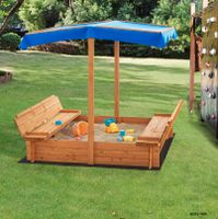 Sandkasten Holzsandkasten Sandkiste Sandbox Sitzbänke 120x120x120 Nordrhein-Westfalen - Ladbergen Vorschau