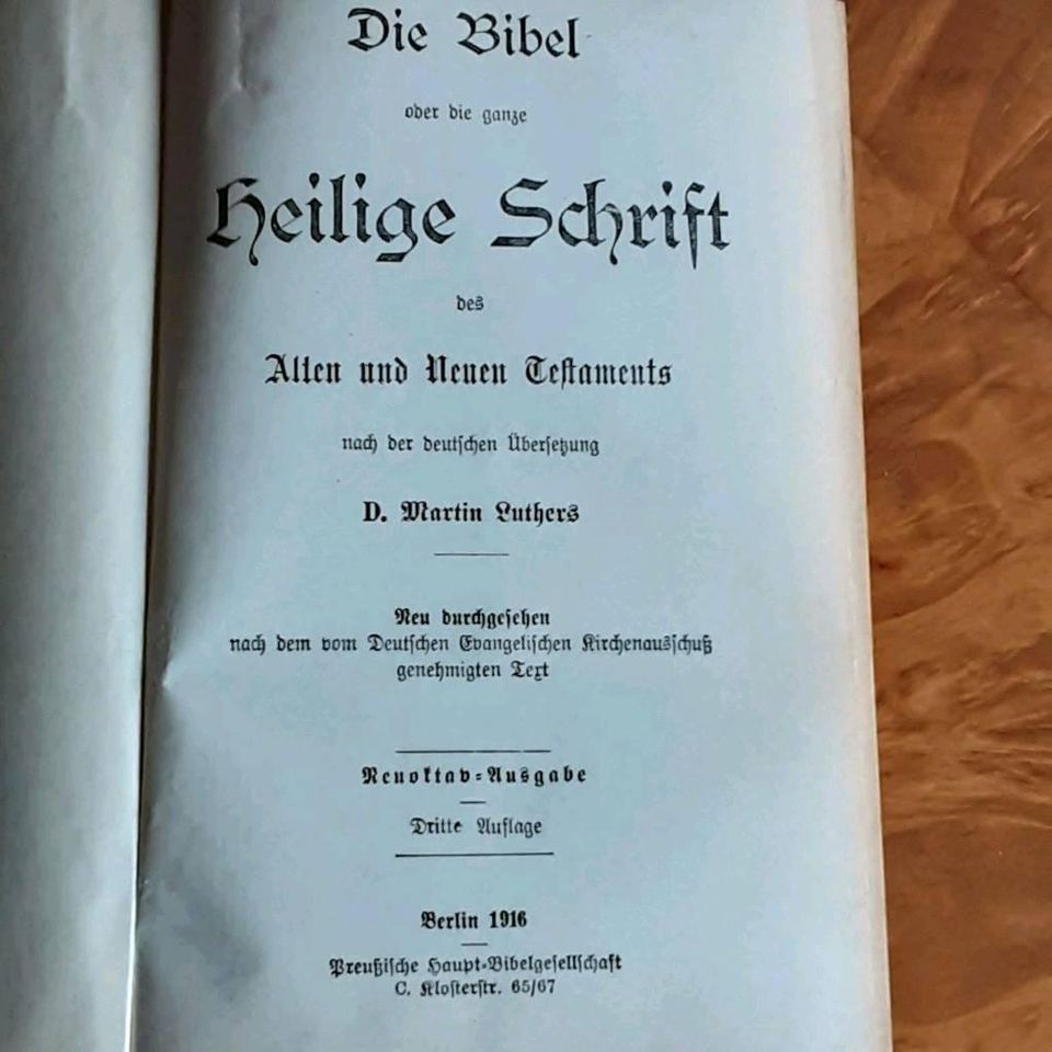 Antiquarische Bibel für Neuvermählte, 1918 in Chemnitz