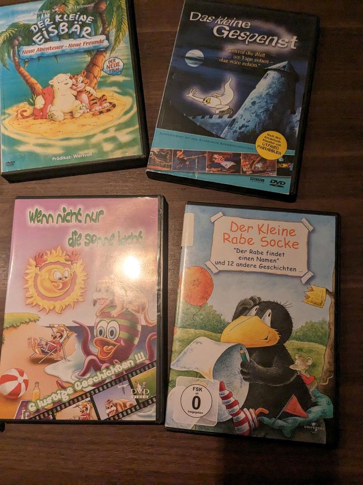 6 DVDs Biene Maja, Tinkerbell, Rabe Socke, Eisbär, Gespenst in Teublitz