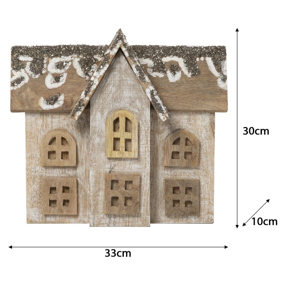 Deko Holzhaus Weihnachts Deko Fensterdeko Tischdeko 29cm in Bocholt