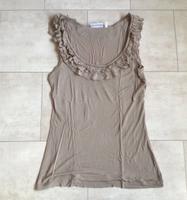 Top Shirt Gr. S 36 Beige Sand Tanktop Rüschen Bayern - Welden Vorschau