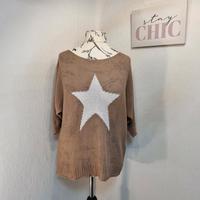 Beiger kurzärmeliger Pullover, Pulli, Stern, Viskose, Gr XL Nordrhein-Westfalen - Herten Vorschau