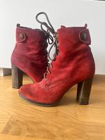 Rote Wildleder Stiefeletten von Geox Berlin - Charlottenburg Vorschau