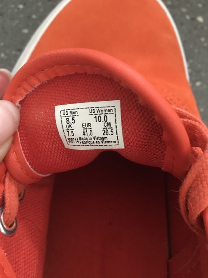 VANS Sneaker orange Gr. 41 neuwertig in Wehr
