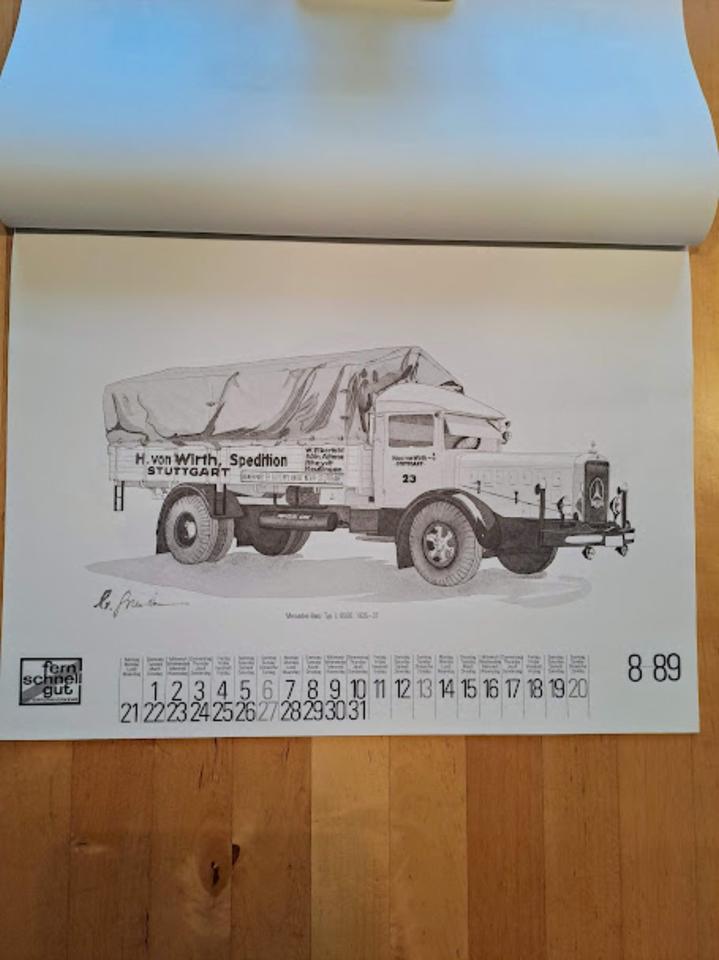 Kalender 1989 HISTORISCHE LKW für Sammler in Braunschweig