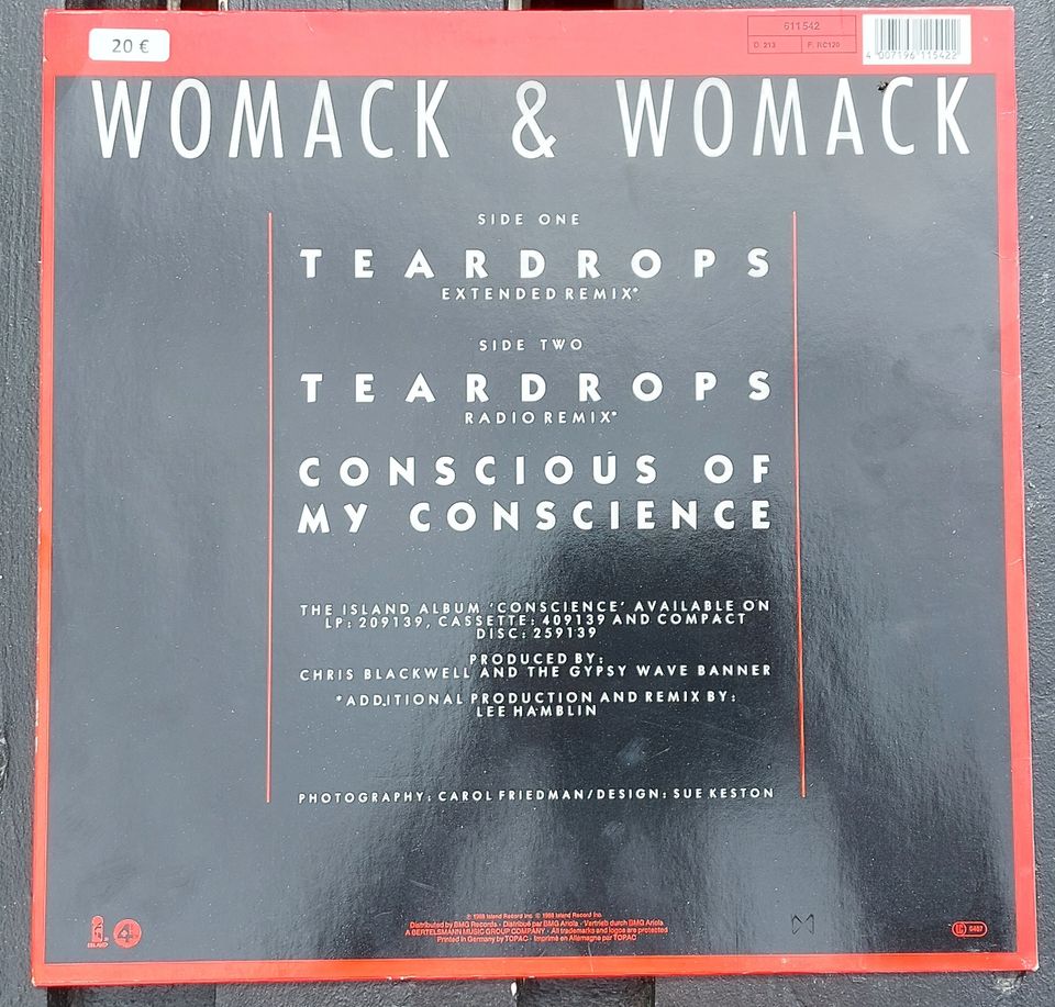 Schallplatte - Womack & Womack - Teardrops - 611542 in Erlangen