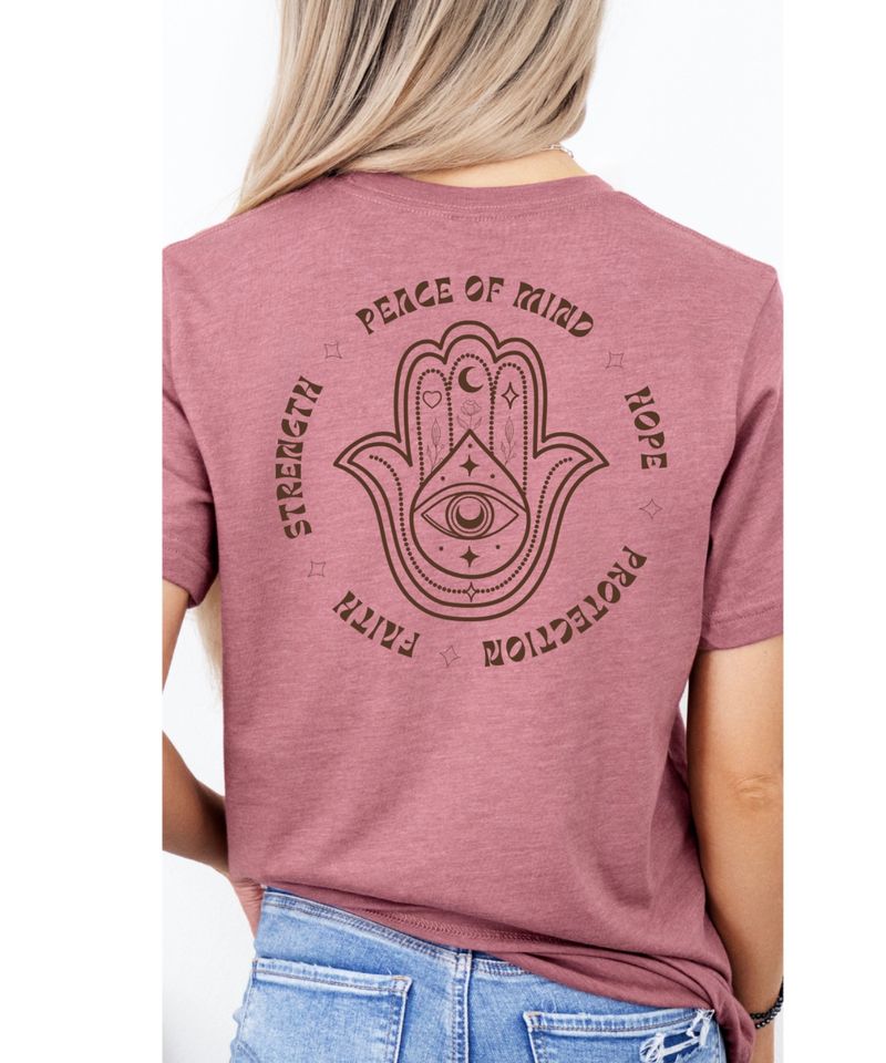 Yoga Shirt mit Hamsa Hand Design, Meditationsshirt, Yoga Geschenk in Treffurt