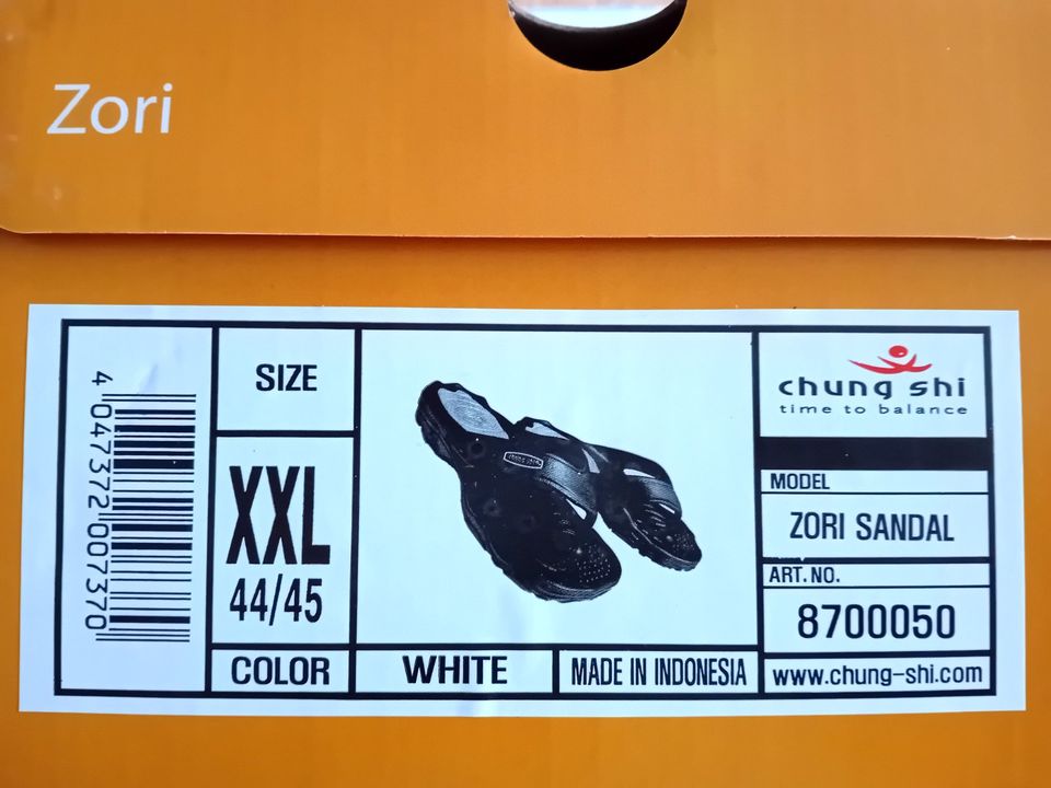 chung shi Zori neue Flip-Flops 44 45 Zehentrenner Duflex Dux weiß in Waldkraiburg