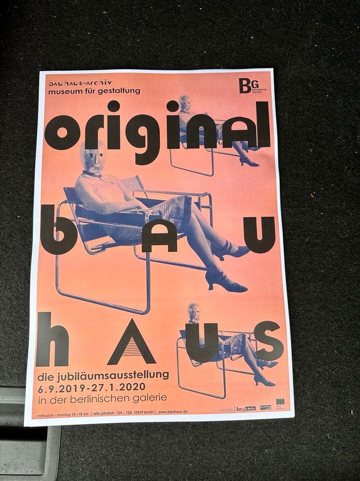 Bauhaus Poster beige/pink/blau A3 in Hannover