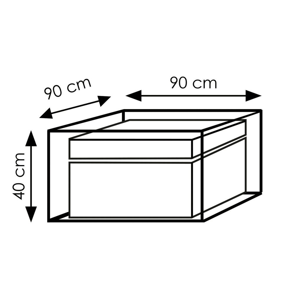 Wehncke Abdeckung für Lounge Tische 90x90x40 cm Tisch in Röhrmoos