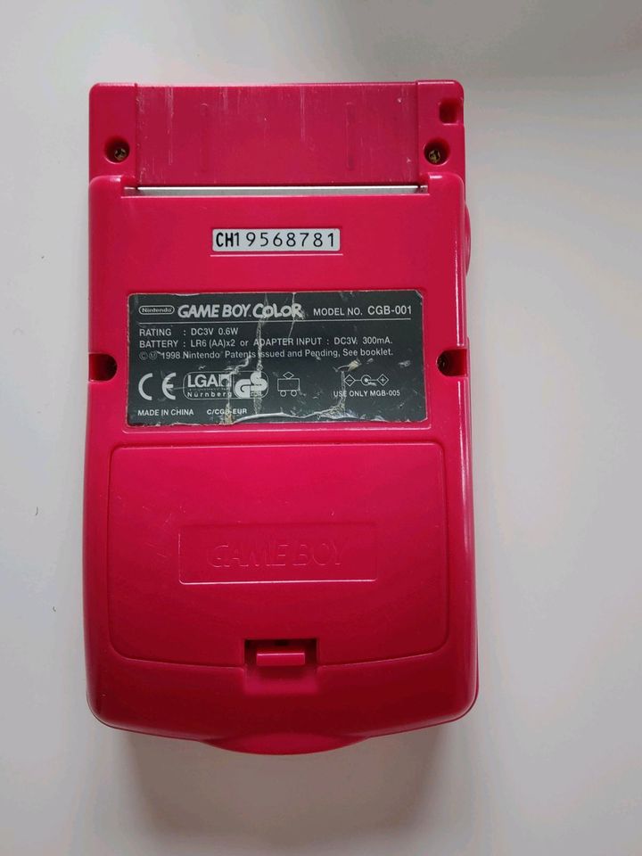 Nintendo Gameboy Color Konsole - Pink - funktionsfähig + Zubehör in Berlin