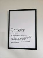 Camper Gaming Definition Poster - A3 - Schwarzee Rahmen Bayern - Waldbüttelbrunn Vorschau