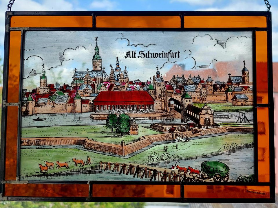 Fensterbild bleiverglast Motiv „Alt Schweinfurt“ von Bernhardt in Schweinfurt