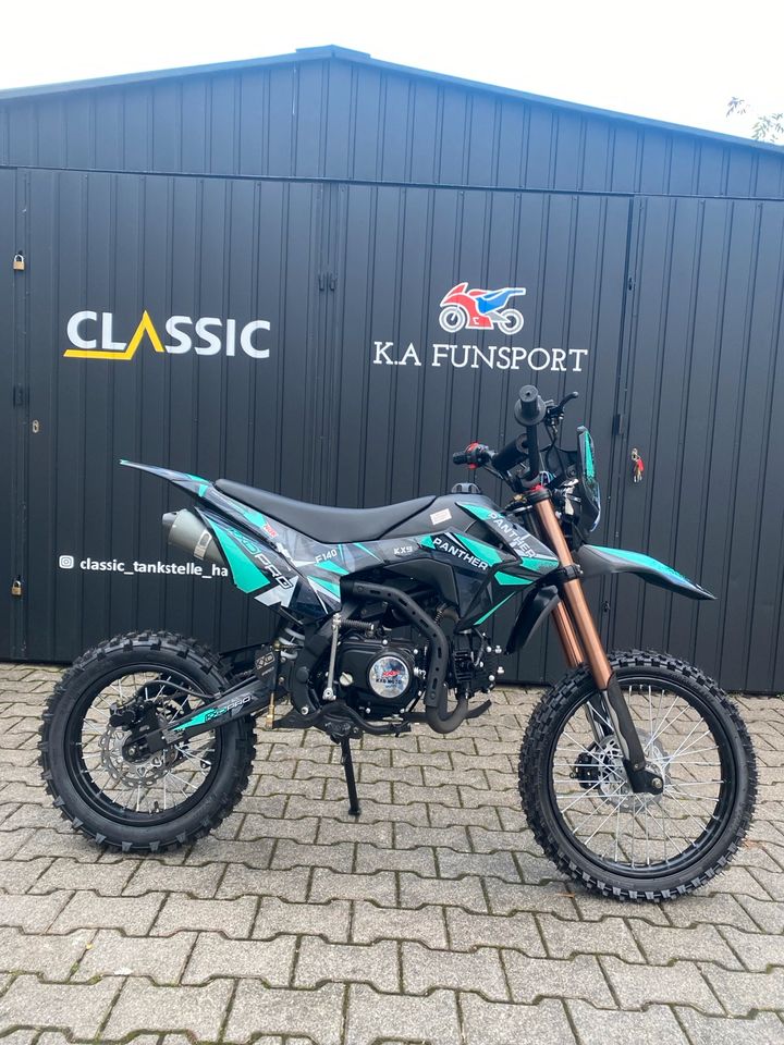 Pit Bike 140ccm KXD NEU Cross 17/14 Zoll Dirtbike Pitbike Panther in Aschaffenburg