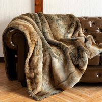 Fellimitat Decke,Faux fur Blanket,Lang Plüsch Wolldecke,Sofadecke Sachsen - Görlitz Vorschau