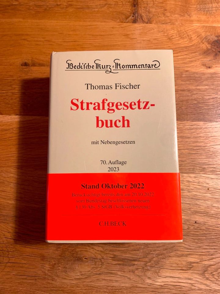 StGB Kommentar Thomas Fischer 2023 in Tübingen